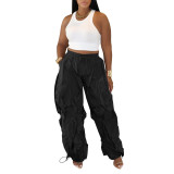 Women Casual Patchwork Lace Wide-Leg Pants