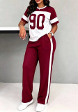 Spring/Summer Women's Fashion Casual Short-Sleeve T-shirt and Pants Two-Piece Set