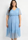 Women's Summer Plus Size V-Neck Short-Sleeve Casual Dress
