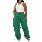 Women Casual Patchwork Lace Wide-Leg Pants