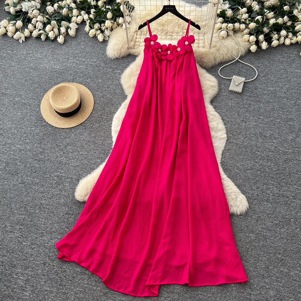 Yellow Halter-Neck Sleeveless Maxi Dress for Summer Holidays