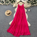 Women's Summer Holiday-Style Yellow Halter-Neck Sleeveless Slim-Fit Chic Maxi Dress