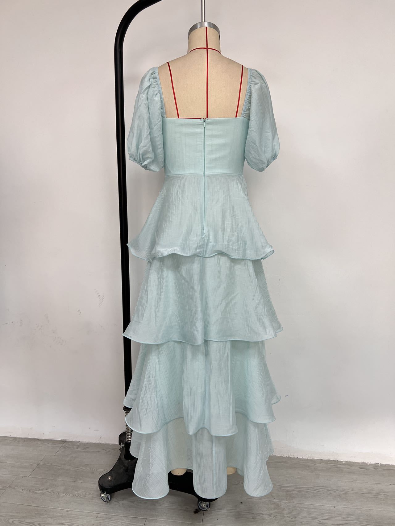 Strapless Low Back Tiered Dress for Summer Parties