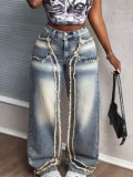 Women's Summer Fashion Casual Loose Wide-Leg Denim Pants