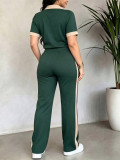 Spring/Summer Women's Fashion Casual Short-Sleeve Shirt and Pants Two-Piece Set