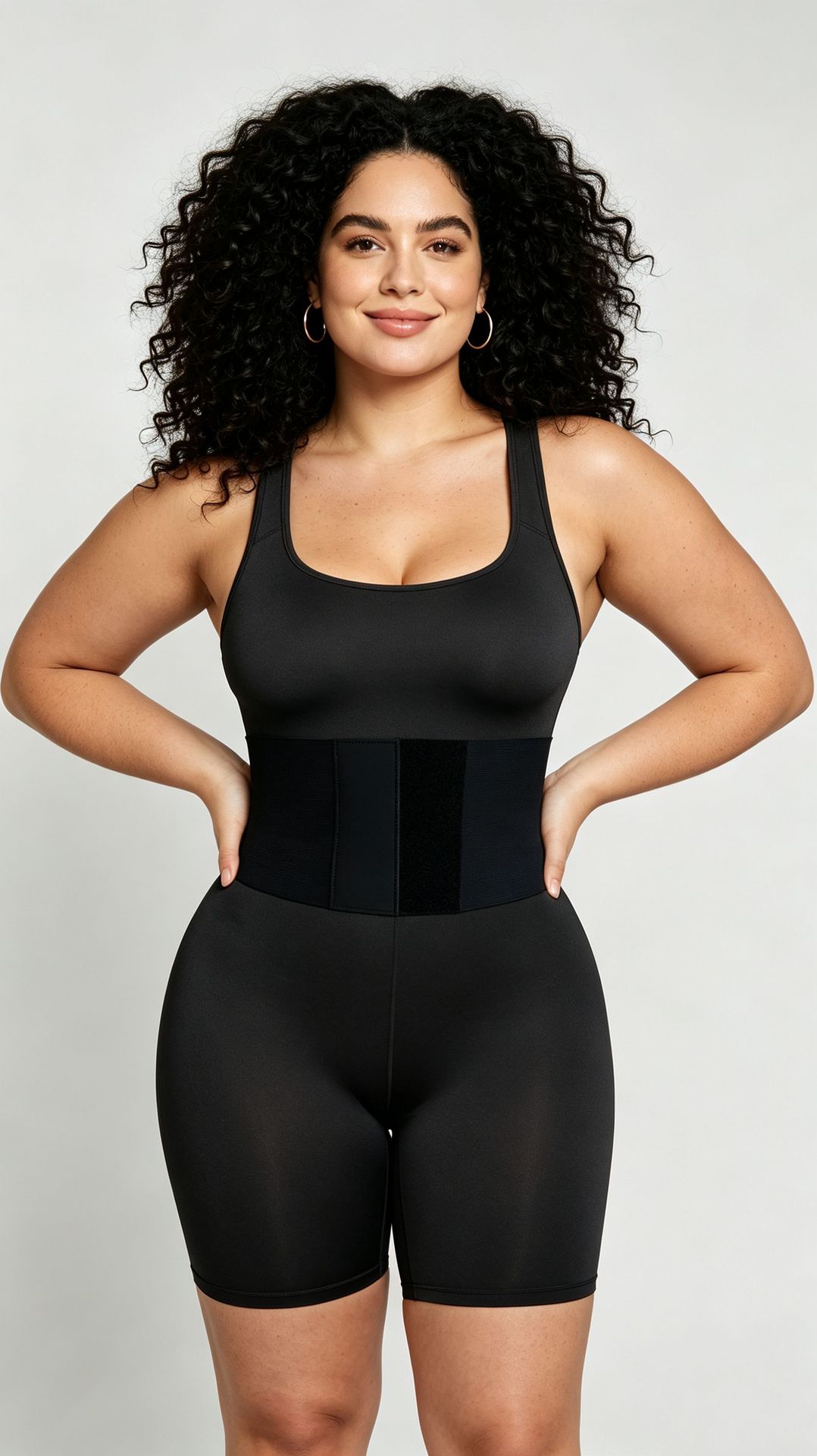 Lace-Up Sweat Waist Trainer Fitness Romper for Activewear