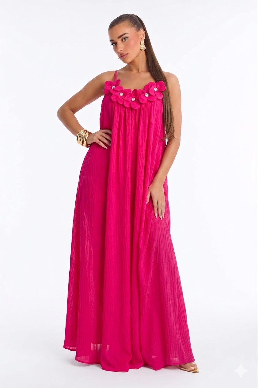 Yellow Halter-Neck Sleeveless Maxi Dress for Summer Holidays