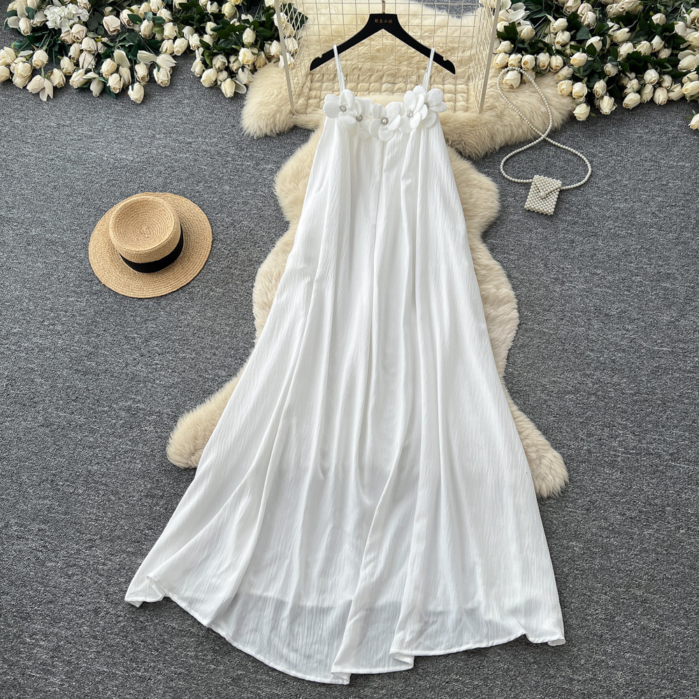 Yellow Halter-Neck Sleeveless Maxi Dress for Summer Holidays