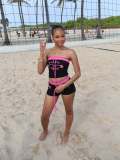 Women Color‑Block Letter Print Strapless Top & Shorts Two‑Piece Set