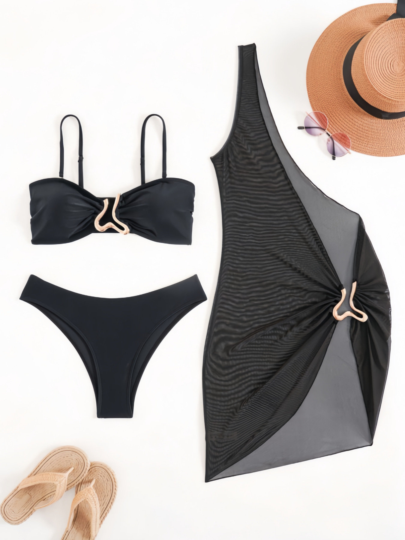 Three-Piece Swimsuit Set for Beachwear