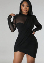 Women Long Sleeve Black Bodycon Dress Women Long Sleeve Black Bodycon Dress
