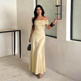 Women Off‑Shoulder Bodycon Maxi Dress