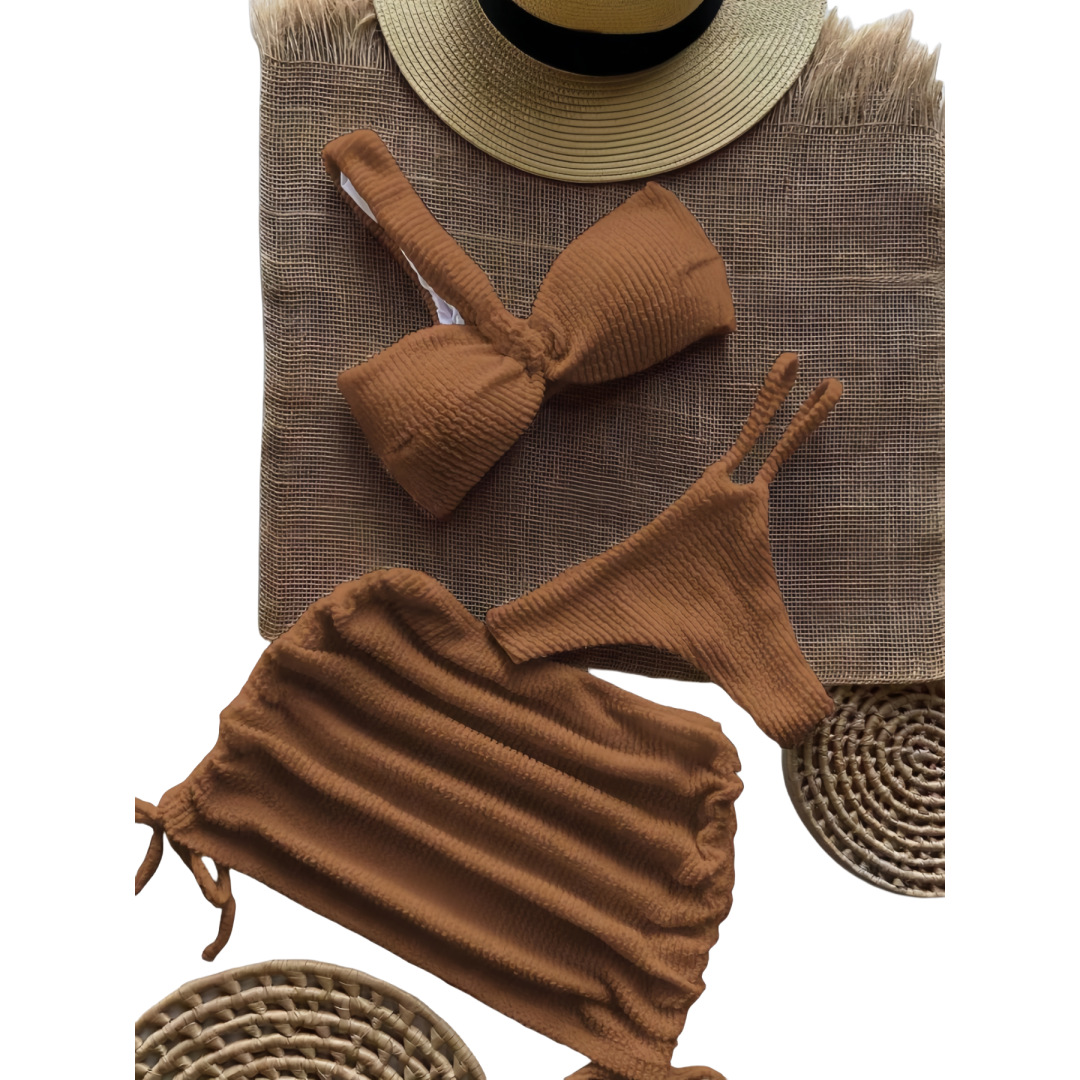 Three-Piece Bikini Swimsuit Set for Pool & Beach