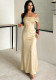 Women Off‑Shoulder Bodycon Maxi Dress