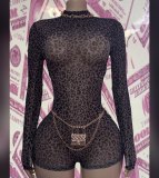 Women Printed Long Sleeve Romper