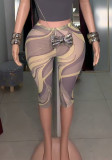 Women Printed Mesh Pants