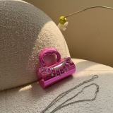 Women Hand‑Carry Chain Rhinestone Acrylic Crossbody Handbag