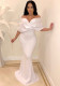 Plus Size Women Sexy Backless Mermaid Dress