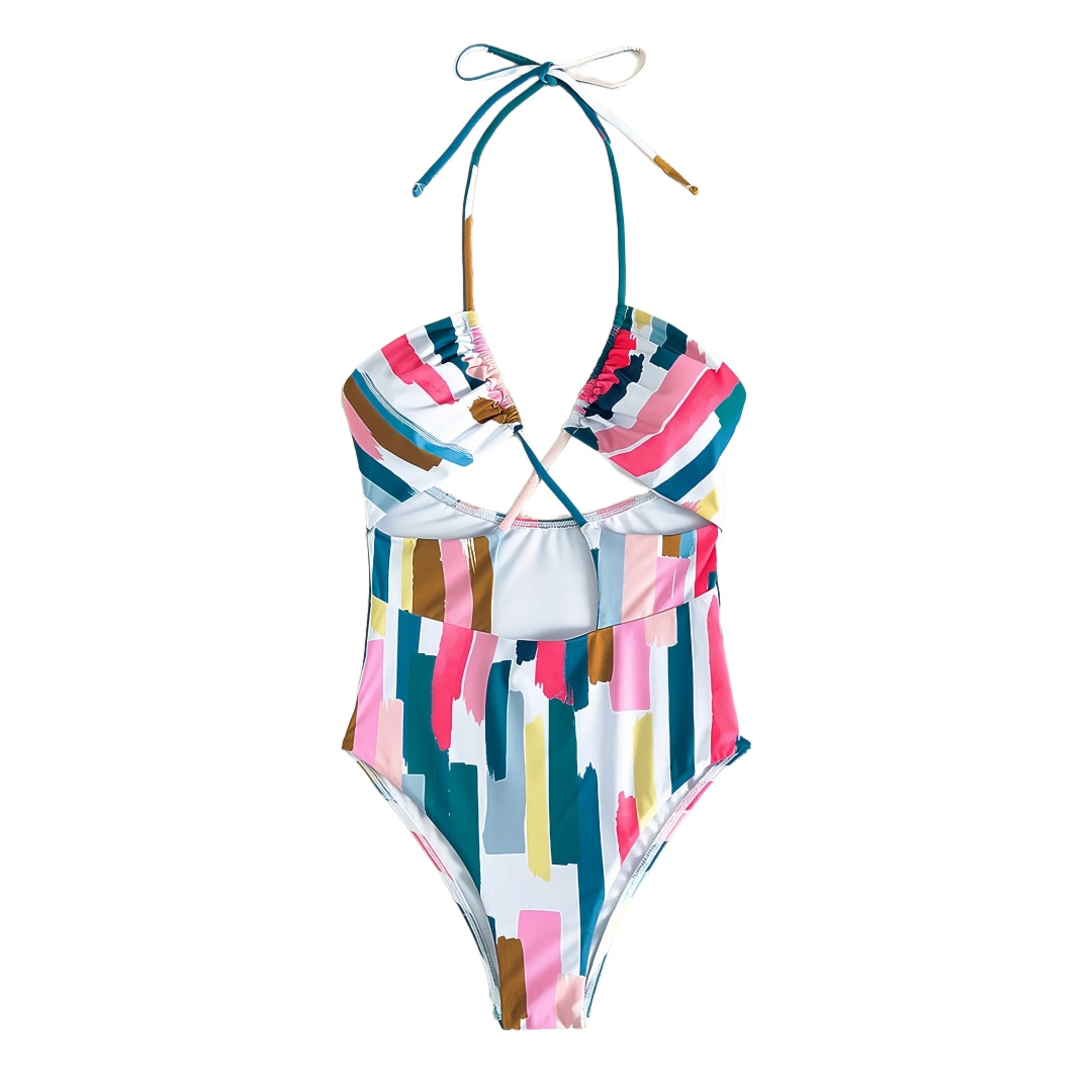 Printed One-Piece Swimsuit for Beachwear
