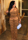 Women Striped Halter Neck Top Lace Patchwork Long Pants Two‑Piece Set