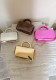Women Square Acrylic Chain Glossy Handbag Crossbody Bag