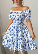 Women Strapless Bohemian Puff‑Sleeve Floral Cami Holiday Dress Women Strapless Bohemian Puff‑Sleeve Floral Cami Holiday Dress