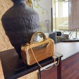 Women Square Acrylic Chain Glossy Handbag Crossbody Bag