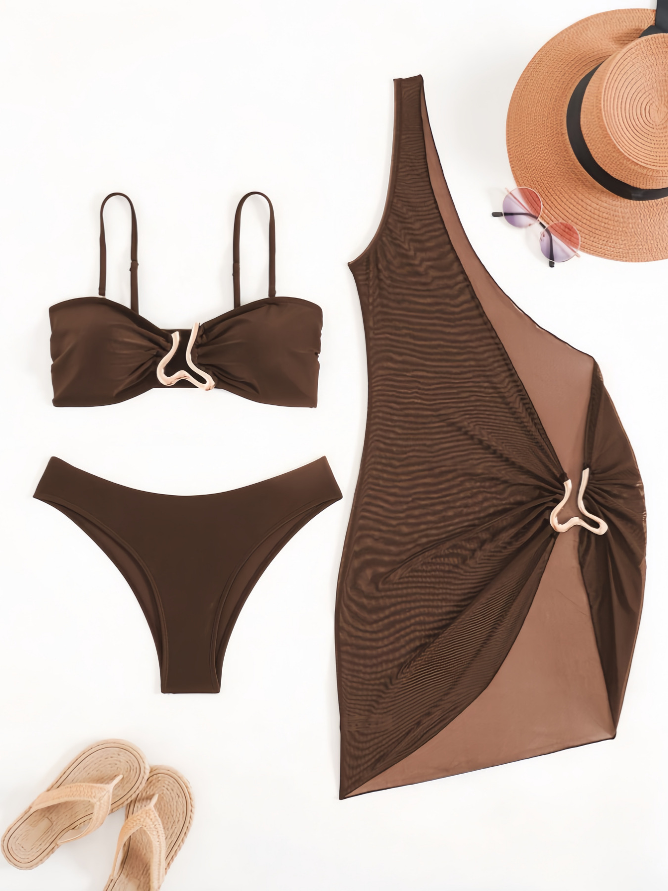 Three-Piece Swimsuit Set for Beachwear