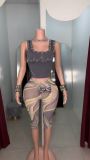 Women Printed Mesh Pants