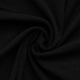 Women Fall‑Winter Casual Turndown Collar V‑Neck Long Sleeve Lace Trim Jumpsuit