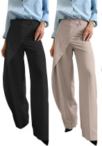 Women's Spring High-Waisted Casual Asymmetrical Slim-Fit Straight-Leg Pants Women's Spring High-Waisted Casual Asymmetrical Slim-Fit Straight-Leg Pants