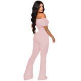 Women Sexy Off‑Shoulder Jumpsuit