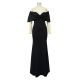 Plus Size Women Sexy Backless Mermaid Dress