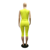 Women Summer‑Fall Sleeveless Bubble Draped Neck 7/8 Length Jumpsuit
