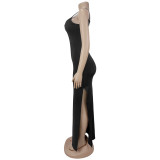 Women Beaded High‑Neck Mesh Long Sleeve Ruched Bodycon Dress