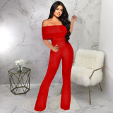 Women Sexy Off‑Shoulder Jumpsuit