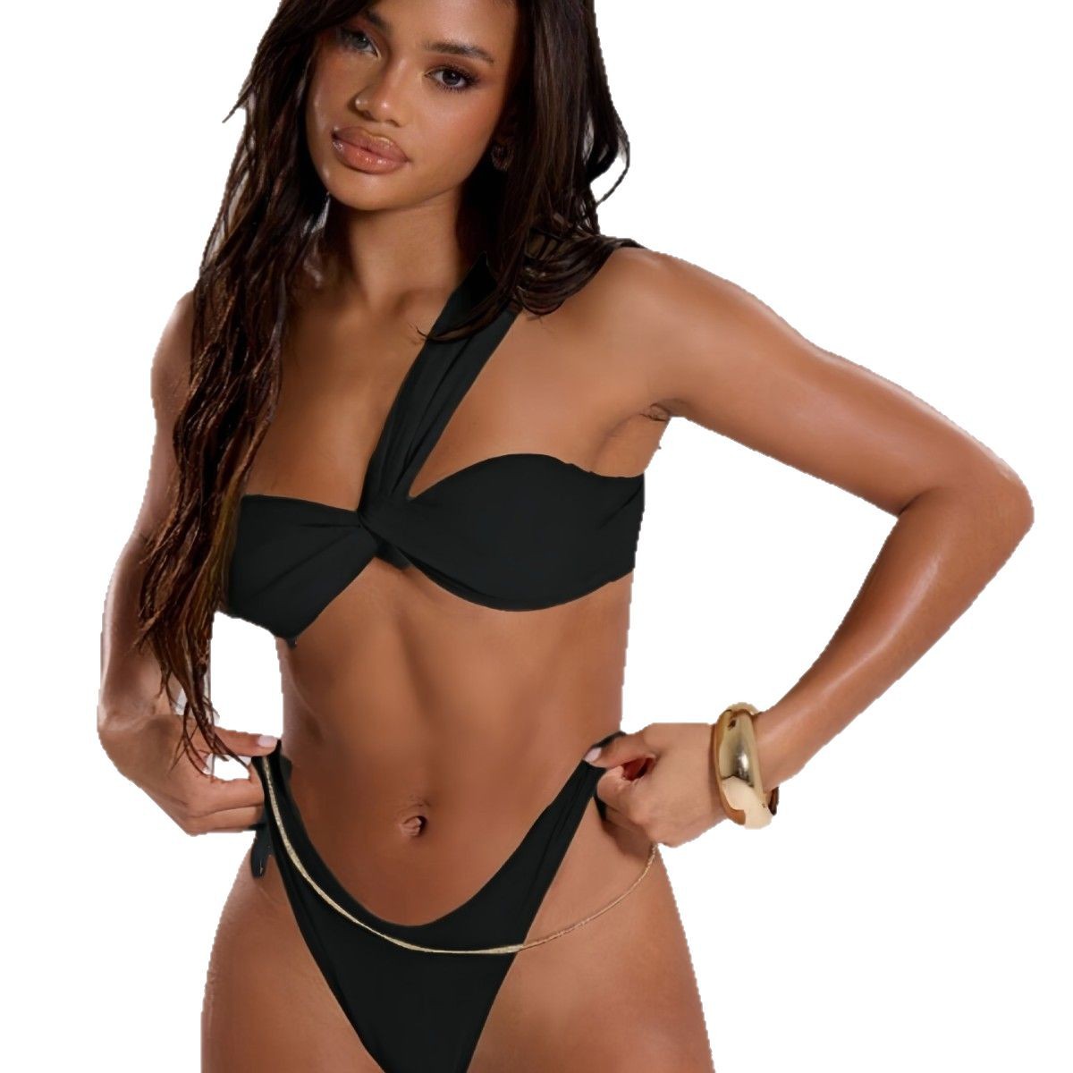 Bandeau Two-Piece Bikini Swimsuit Set for Beachwear