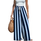 Women's Casual Striped Wide-Leg Pants