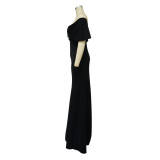 Plus Size Women Sexy Backless Mermaid Dress
