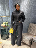 Women's Streetwear Buckle Denim Jacket