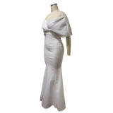 Plus Size Women Sexy Backless Mermaid Dress