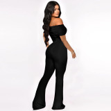 Women Sexy Off‑Shoulder Jumpsuit