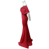 Plus Size Women Sexy Backless Mermaid Dress