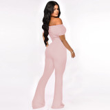 Women Sexy Off‑Shoulder Jumpsuit