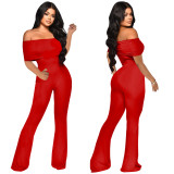 Women Sexy Off‑Shoulder Jumpsuit