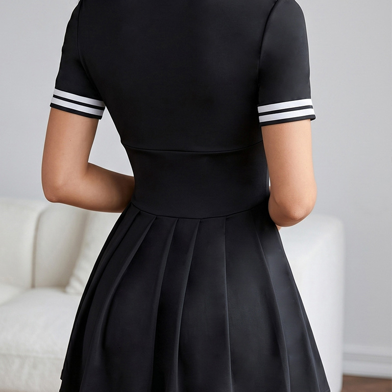 Deep-V Low-Cut Sleep Dress for Roleplay & Cosplay