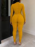 Women Mesh High Neck Patchwork Long-Sleeve Tie-Waist Ruffled Jumpsuit