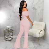 Women Sexy Off‑Shoulder Jumpsuit