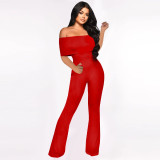 Women Sexy Off‑Shoulder Jumpsuit