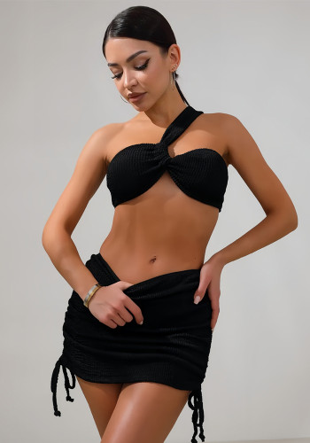 Women Sexy Bikini Swimsuit Three‑Piece Set